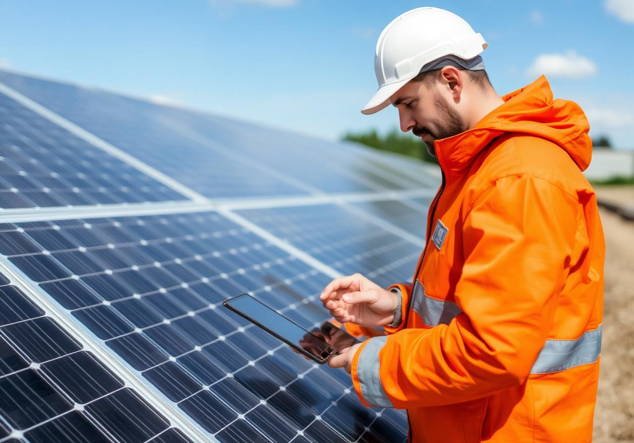 AGSM O&M engineer servicing a rooftop plant